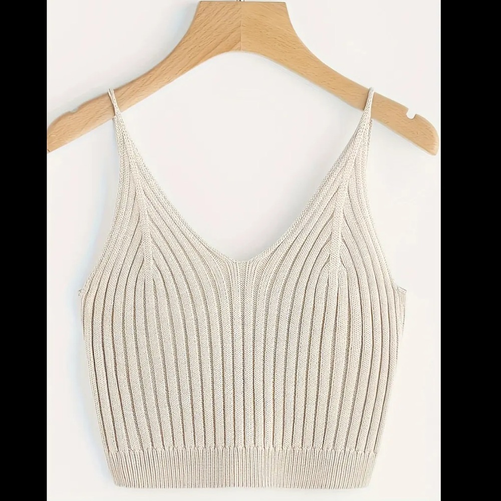 Elegant Cream Knit Women's Top